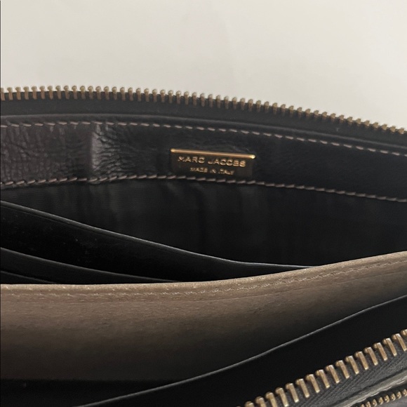Marc Jacobs continental wallet Black GOLD HARDWARE Clutch made in Italy - Picture 5 of 8